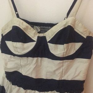 Blue and white dress